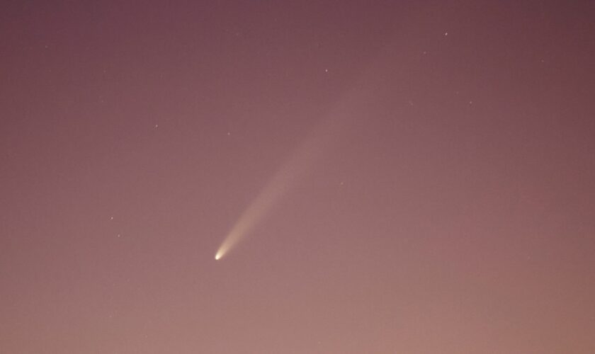 The A3 Comet photographed before dawn from Gran Canaria on 27 September 2024. Pic: Reuters