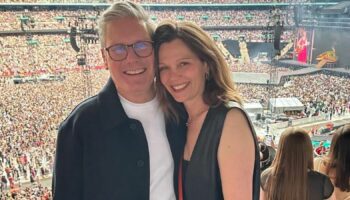 Keir Starmer with wife Victoria at Taylor Swift's Wembley gig. Pic: Keir Starmer/X