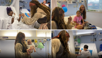 Johnny Depp visits children’s hospital dressed as Captain Jack Sparrow in ‘magical moment’