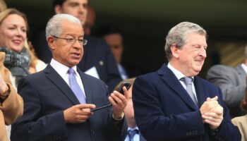 Lord Ouseley (left) , chairperson of the Kick it Out campaign, with England manager Roy Hodgson