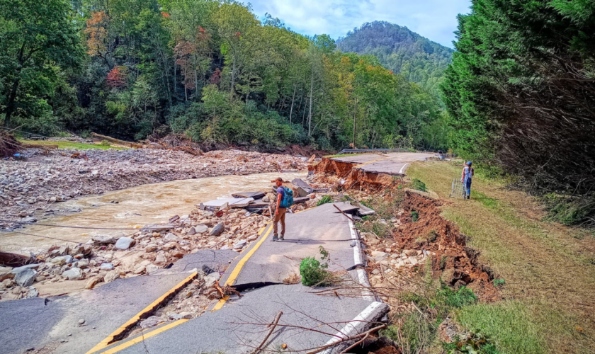 'The destruction was enormous': British honeymooners stranded on mountainside after Hurricane Helene