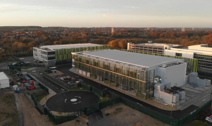 Kao's data centre in Harlow is shown