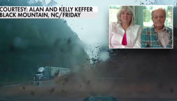 Couple narrowly escapes Hurricane Helene's fury in NC mountains as mudslide just misses car