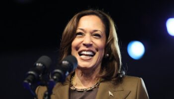 La vice-présidente américaine et candidate démocrate à la présidentielle Kamala Harris s'exprime lors d'un événement de campagne à l'Expo au World Market Center de Las Vegas, Nevada, le 29 septembre 2024.