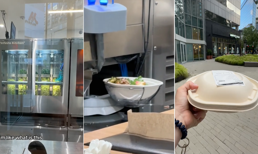 TikTok video at fast-food restaurant shows how speedy machine makes salad bowl in no time