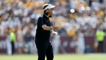 Missouri coach Eliah Drinkwitz addresses upset loss to Texas A&M: 'I apologize to our fans'