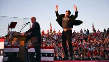 Elon Musk’s photo from Trump’s rally has the internet in hysterics: ‘The greatest jumper’