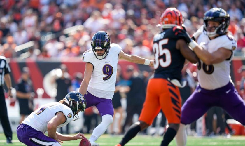 Justin Tucker’s field goal helps Baltimore Ravens beat Cincinnati Bengals