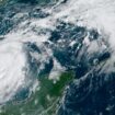 A satellite image shows Tropical Storm Milton intensifying and on track to become a hurricane before its expected landfall in Florida, in the Gulf of Mexico October 6, 2024. CIRA/NOAA/Handout via REUTERS THIS IMAGE HAS BEEN SUPPLIED BY A THIRD PARTY.