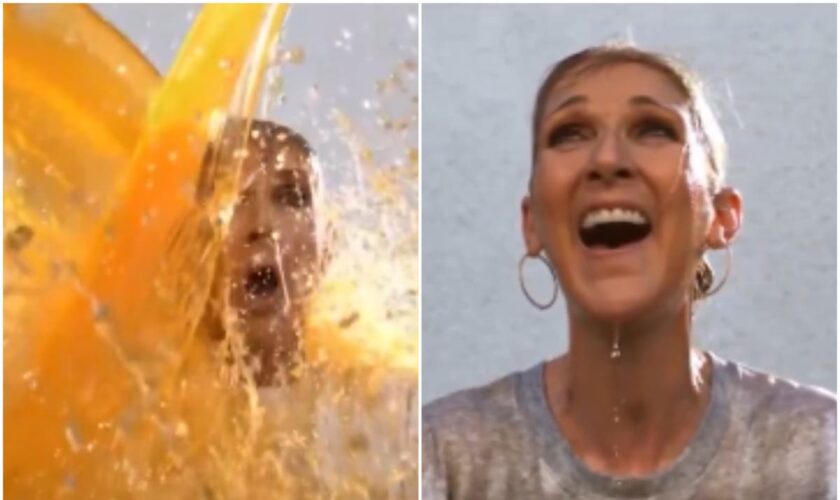 Celine Dion doused in Gatorade in ‘weird but iconic’ clip set to ‘It’s All Coming Back to Me Now’