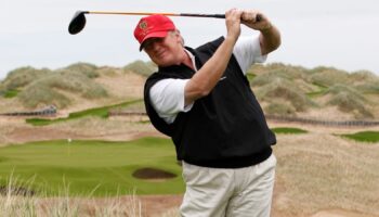 Donald Trump at his golf course on the Menie Estate near Aberdeen in 2011. Pic: Reuters