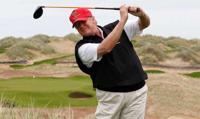 Donald Trump at his golf course on the Menie Estate near Aberdeen in 2011. Pic: Reuters