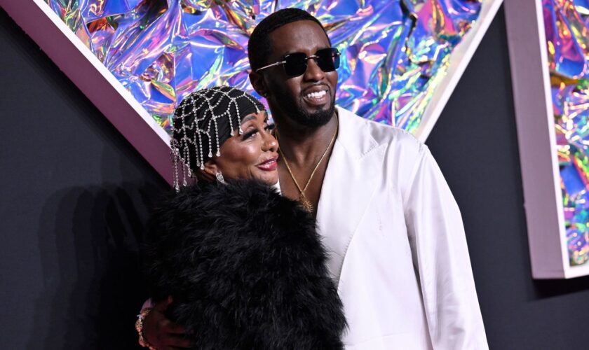 Sean Combs with his mother Janice Smalls Combs at the MTV Video Music Awards last year. Pic: Evan Agostini/Invision/AP