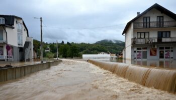 Des inondations après de fortes pluies à Kiseljak, en Bosnie-Herzégovine, le 4 octobre 2024