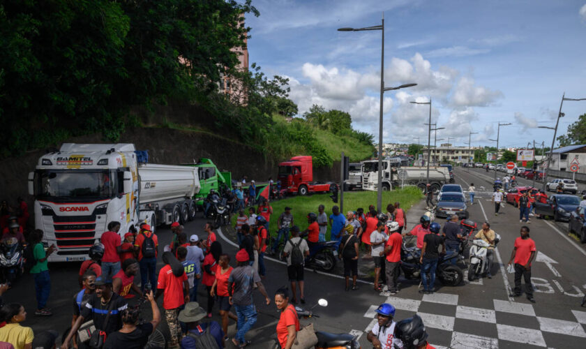 Manifestations contre la vie chère en Martinique : onze policiers blessés lors d’affrontements après des actions de blocage