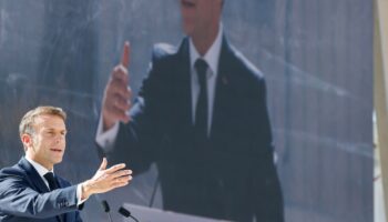 Emmanuel Macron prononce le discours d'ouverture du 19e sommet de la francophonie à la Cité internationale de la langue française au château de Villers-Cotterêts (Aisne) le 4 octobre 2024