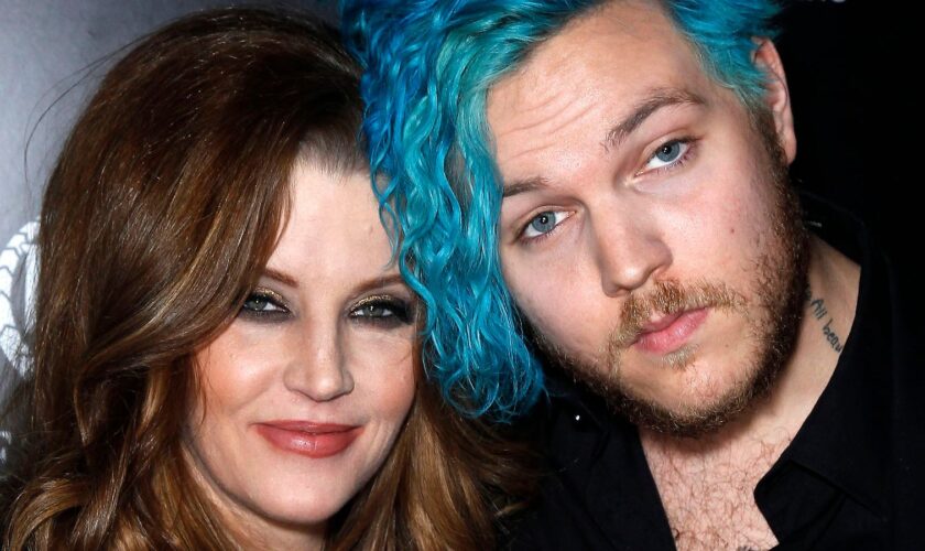 Lisa Marie Presley and her son Benjamin Keoughey, Benjamin Keough in April 2015 Pic: MJT/AdMedia/MediaPunch /IPX