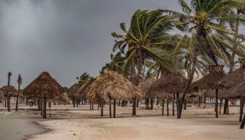 L'ouragan, se déplace de sud-ouest en nord-est dans le golfe du Mexique.