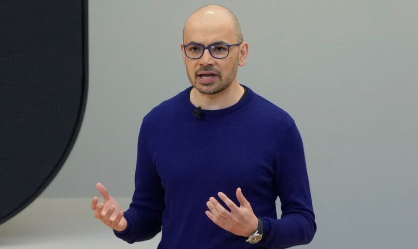 FILE - Demis Hassabis, CEO of DeepMind Technologies, speaks at a Google I/O event in Mountain View, Calif., Tuesday, May 14, 2024. (AP Photo/Jeff Chiu, File)