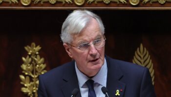 Le Premier ministre Michel Barnier le 8 octobre 2024 à l'Assemblée nationale à Paris