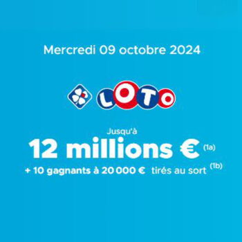 Résultat Loto (FDJ) : le tirage de ce mercredi 9 octobre 2024, 12 millions d'euros en jeu