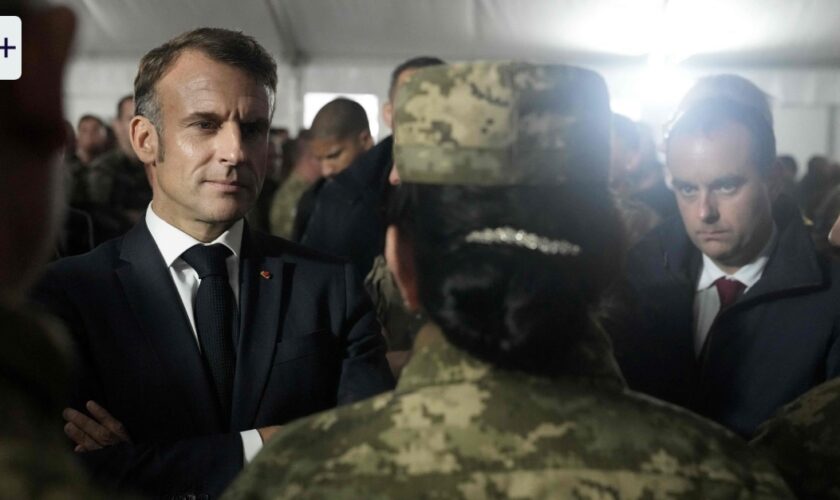 Kampfausbildung: Macron trifft ukrainische Soldaten in Frankreich