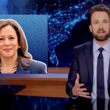 'The Daily Show' host mocks Kamala Harris for failing to differentiate herself from President Biden: 'Come on'