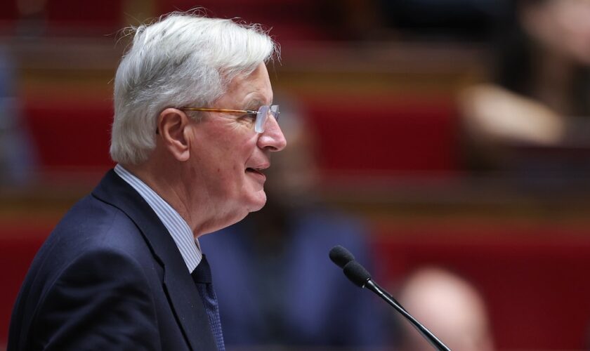 Le Premier ministre Michel Barnier à l'Assemblée nationale à Paris le 8 octobre 2024