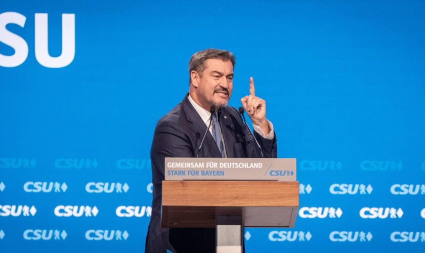 CSU-Parteitag in Augsburg: Markus Söder gegen Bündnisse mit Grünen und BSW auf Bundesebene