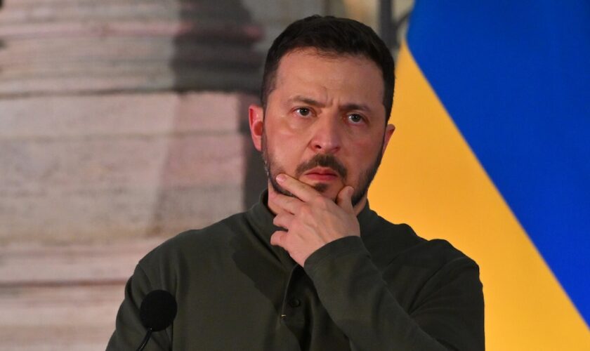 Le président ukrainien Volodymyr Zelensky, le 10 octobre 2024 à Rome