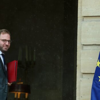 Le ministre des Finances Antoine Armand, à Matignon pour un séminaire gouvernemental, le 27 septembre 2024