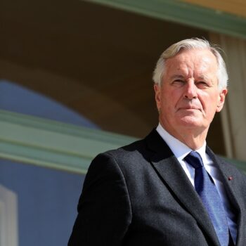 Le Premier ministre Michel Barnier à Menton, le 18 octobre 2024