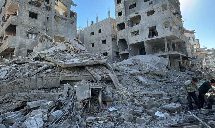 Destructions à Beit Lahia, dans le nord de la bande de Gaza, après une frappe israélienne, le 20 octobre 2024