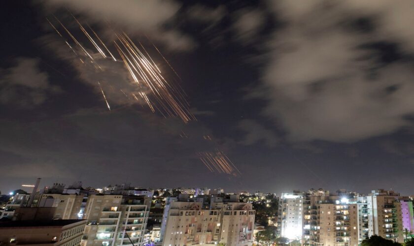 Israel's Iron Dome anti-missile system intercepts rockets, as seen from Ashkelon, Israel, October 1, 2024 REUTERS/Amir Cohen TPX IMAGES OF THE DAY