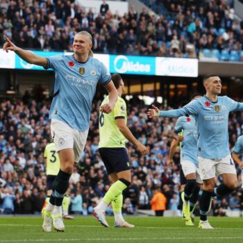 Man City milestone arrives with an air of inevitability – and a lead of the Premier League table