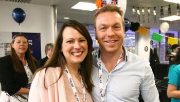 Sir Chris Hoy and Lady Sarra Hoy in 2017. Pic: Rex Features