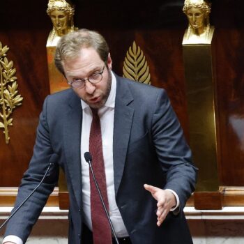 Le ministre de l'Economie Antoine Armand lors d'une séance de débat sur la première partie du projet de loi de finances 2025 à l'Assemblée nationale, le 21 octobre 2024 à Paris