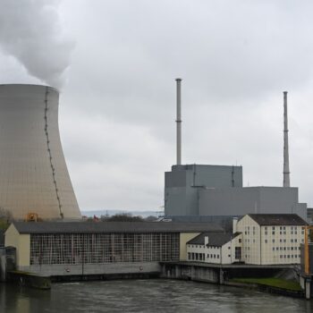 La centrale nucléaire d'Isar, à Essenbach, le 14 avril 2023 dans le sud de l'Allemagne