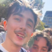 Actor Timothée Chalamet makes a surprise appearance at his own look-alike contest in Lower Manhattan 27/10/2024. Screengrab from tiktok video https://vm.tiktok.com/ZGd8YPPAc/  used with permission jadiecakes_