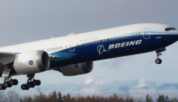 Le programme du 777X, dernier né de Boeing, retardé par un problème de certification, à Everett dans le nord-ouest des Etats-Unis, le 25 janvier 2020