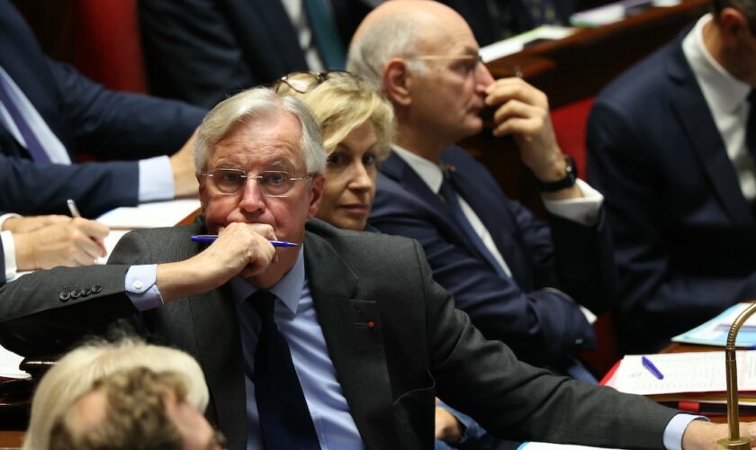 Le Premier ministre Michel Barnier l'Assemblée nationale à Paris le 22 octobre 2024