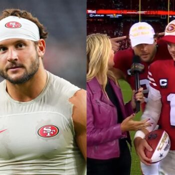 NFL star Nick Bosa crashes teammate’s post-game interview to declare support for Donald Trump