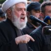 Naïm Qassem s'exprime lors des funérailles d'un dirigeant du Hezbollah, Ibrahim Aqil, à Beyrouth, au Liban, le 22 septembre 2024.