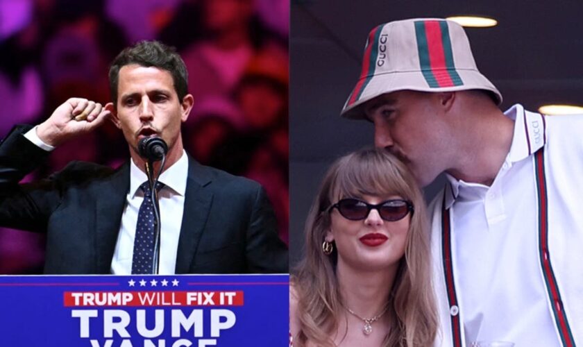 Tony Hinchcliffe incites fury from Swifties after calling Travis Kelce ‘the next OJ Simpson’ at Trump rally