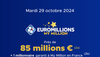 Résultat Euromillions (FDJ) : le tirage de ce mardi 29 octobre 2024, 85 millions d'euros en jeu