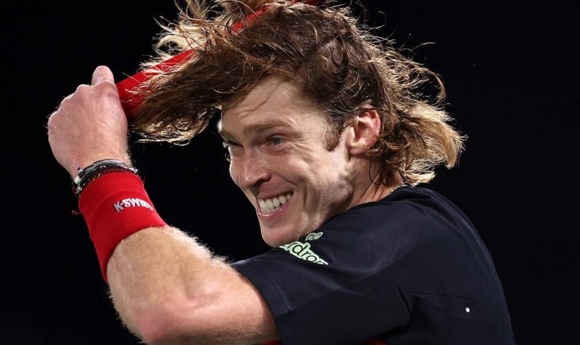 Russia's Andrey Rublev draws blood during meltdown at Paris Masters