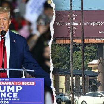 'Coming down': Trump vows to dismantle billboards pushing rights for illegal immigrants if he wins