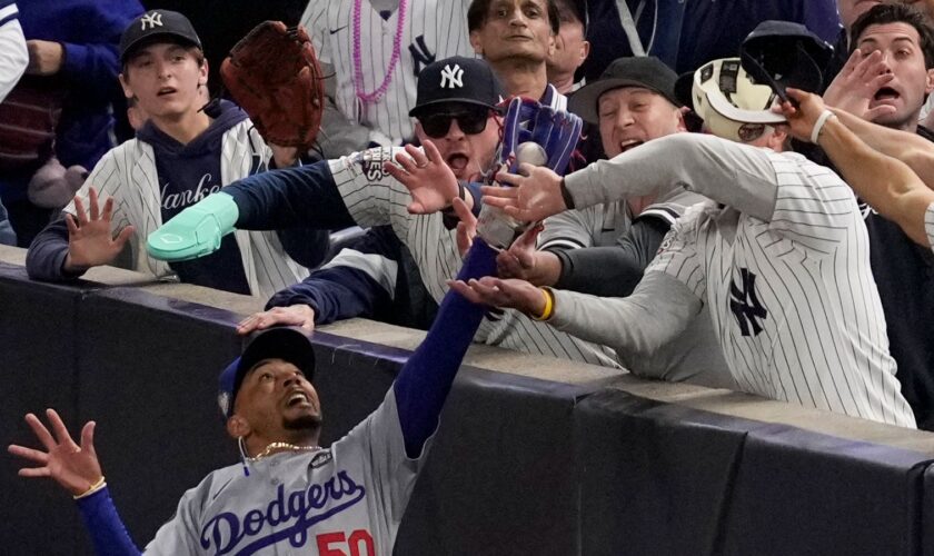 New York Yankees fans who interfered with catch and grabbed player banned from World Series match