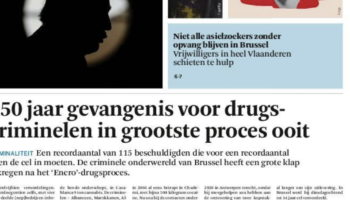 Belgique : un total de 750 ans de prison dans le mégaprocès du trafic de drogue