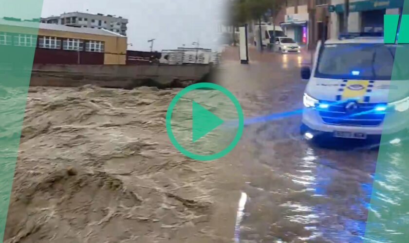 En Espagne, de fortes pluies frappent désormais la province de Castellón, au nord de Valence